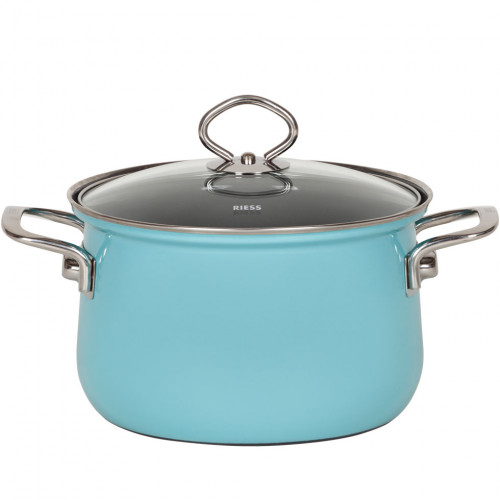 Riess Nouvelle Kristallblau Fleischtopf 24 cm / 6,0 L - Emaille