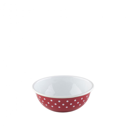 Riess Country Pünktchen Rot Schüssel 14 cm / 0,47 L - Emaille