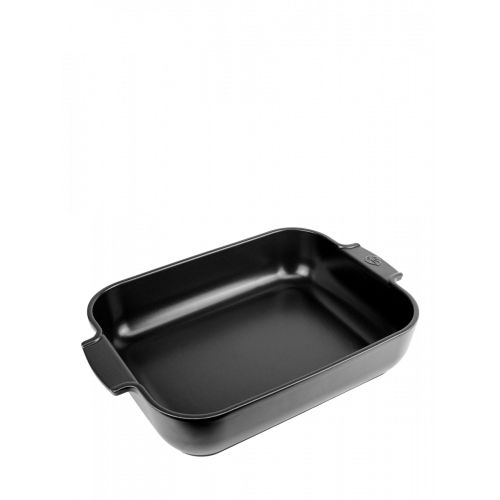 Peugeot Appolia Auflaufform rechteckig 40 cm satinschwarz - Keramik