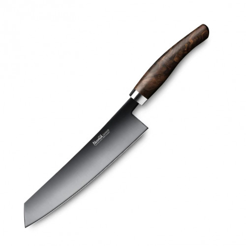 Nesmuk Janus Kochmesser 24 cm - Niobstahl mit DLC-Beschichtung - Griff Walnuss Maserholz