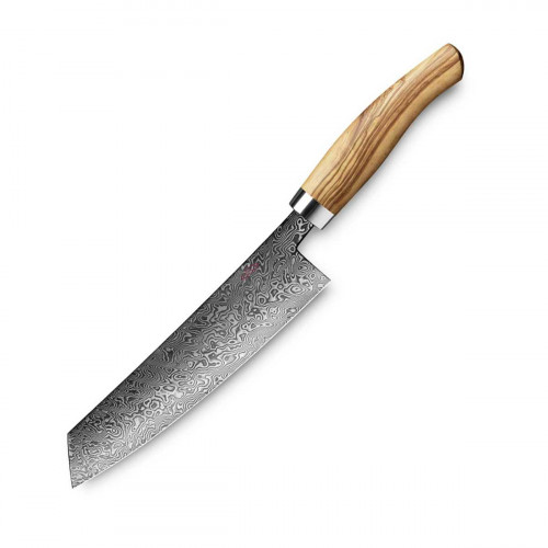 Nesmuk Exklusiv C 90 Damast Kochmesser 18 cm - Griff Olivenholz