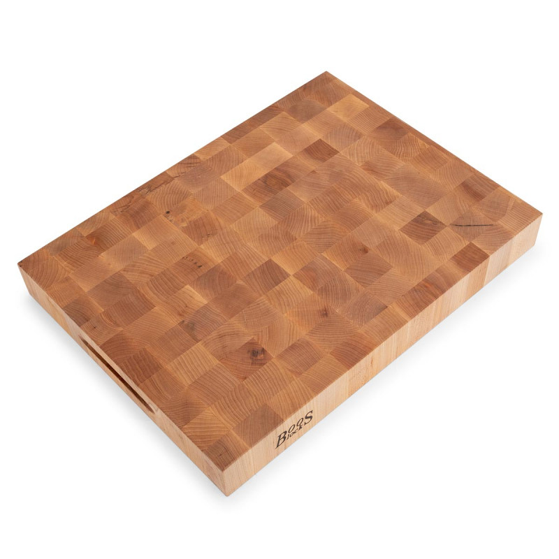 John Boos Hackblock Aus Ahorn-Stirnholz – 38x38x7,5 Cm, Profi-Qualität & Beidseitig Nutzbar