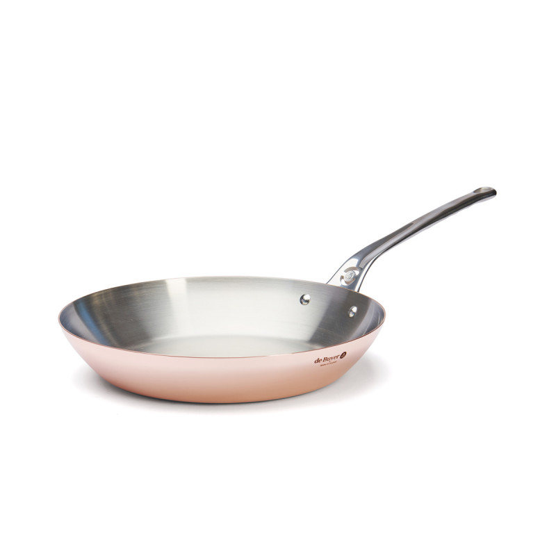 De Buyer Prima Matera Kupferpfanne 32 Cm | 90% Kupfer, 10% Edelstahl | Für Induktion & Alle Herde