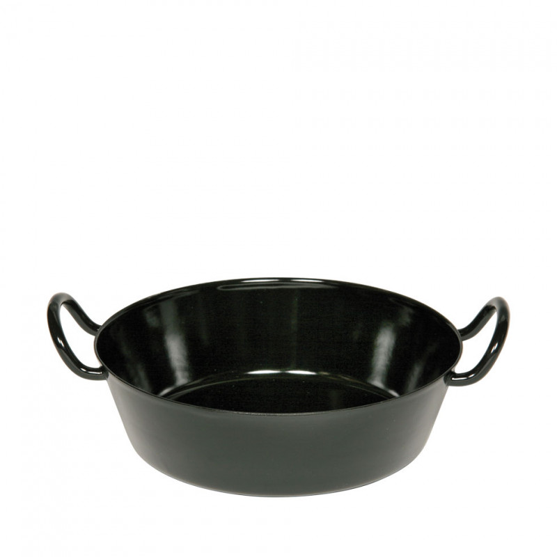 Riess Oma’s Bratpfanne 33/20 Cm – Schwarze Emaille, Induktionsgeeignet, Made In Austria