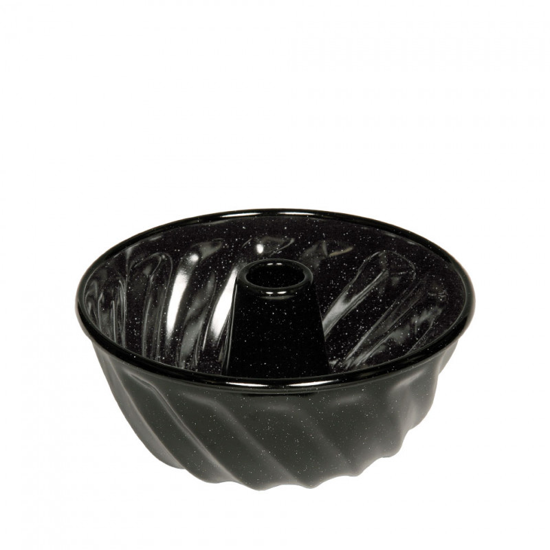 Moule à Kouglof Riess 22 Cm Classic Émail Noir - Capacité 2L, Fabriqué En Autriche