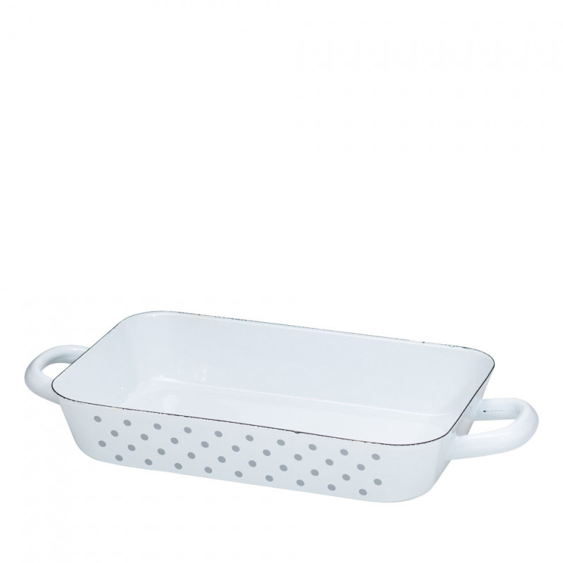 Riess Emaille Obst- & Salatschüssel 'Country' – 26 Cm Durchmesser, 4 Liter – Rot/weiß, Induktionsgeeignet