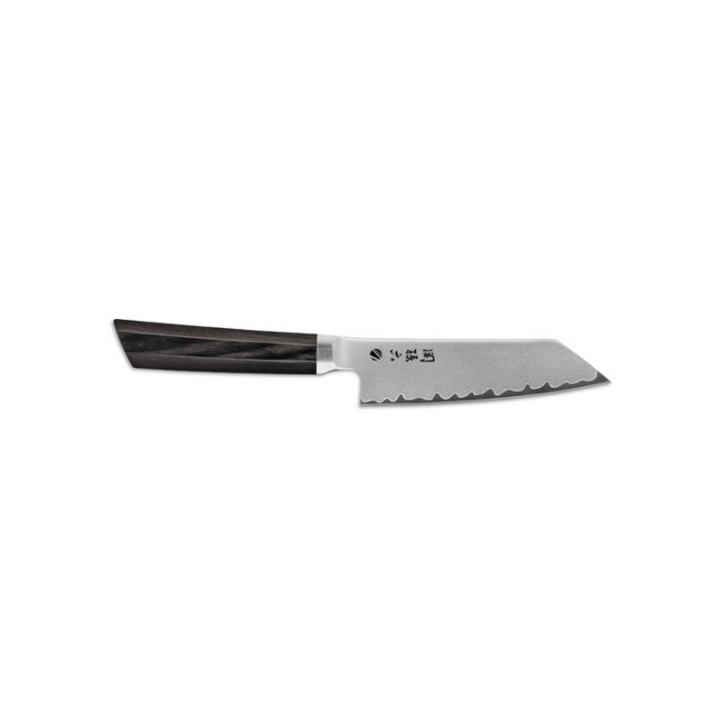 KAI Seki Magoroku Kaname Kiritsuke 12 cm lunghezza lama - Acciaio VGXeos forgiato in 3 strati 60-62 HRC - Manico in legno Pakka nero - coltello da cucina giapponese coltello da chef