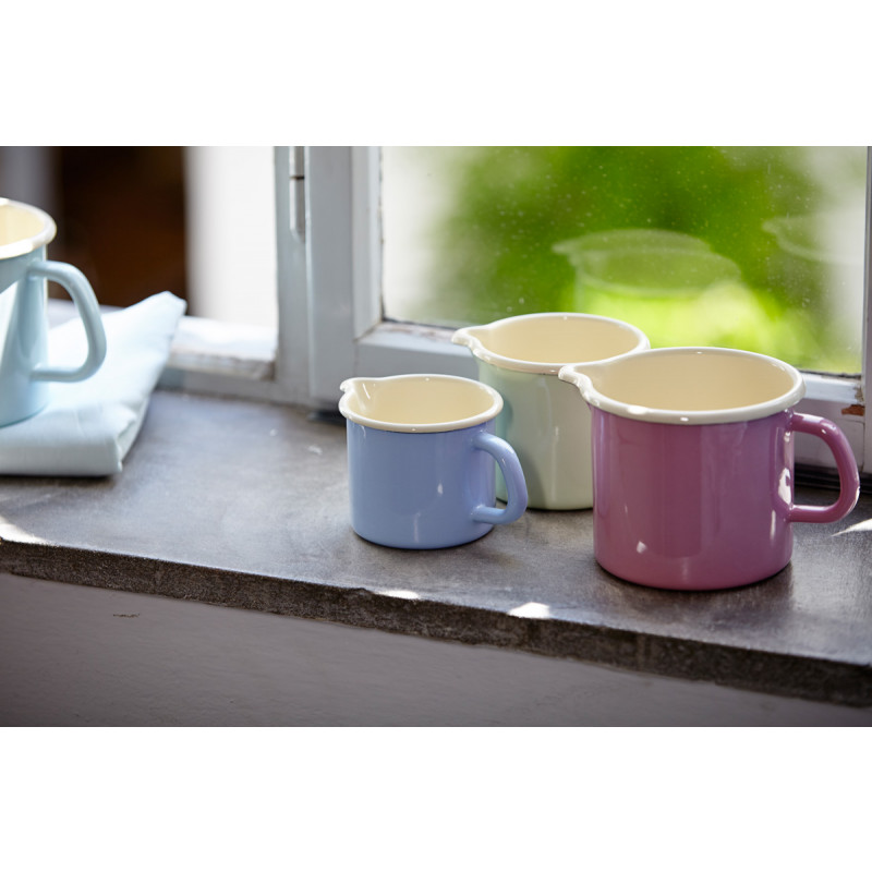 Riess Schnabeltopf 10 – 0,75 L, Emaille, Landhaus-Design Mit Hirsch, Induktionsgeeignet