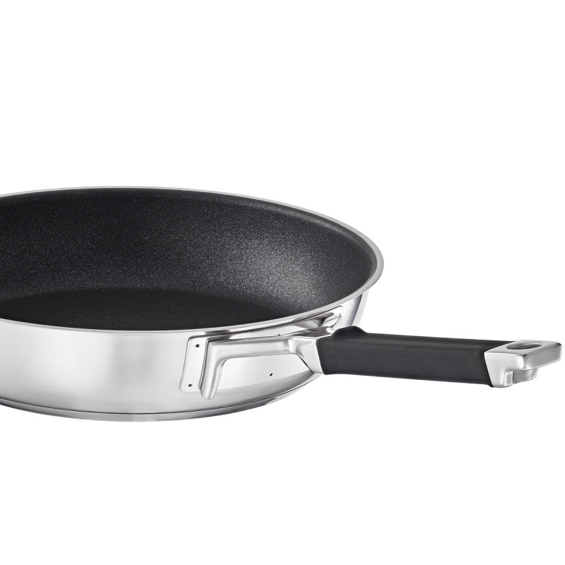 RÖSLE CADINI Koekenpan, hoogwaardige gegoten aluminium pan met krasvaste antiaanbaklaag ProResist, gerecycled aluminium, geschikt voor inductie, vaatwasmachinebestendig, 24 cm