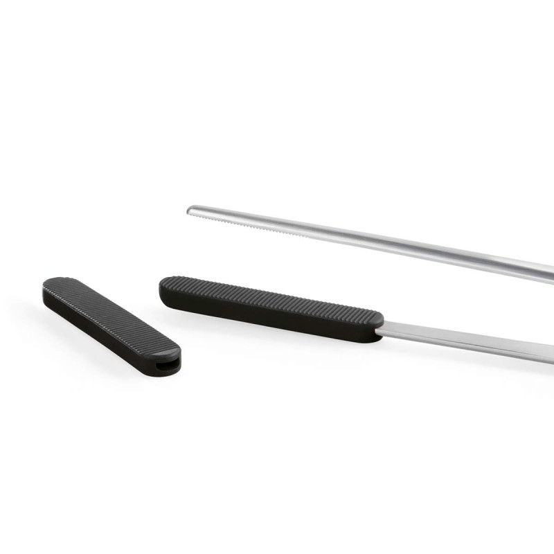 InstrumenteNRW Grillpinzette – 30 Cm, Rostfreier Edelstahl, Mit Innenzahnung, Silber