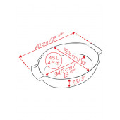 Peugeot Appolia Auflaufform oval 40 cm rot - Keramik