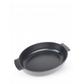 Peugeot Appolia Auflaufform oval 40 cm schiefergrau - Keramik