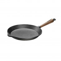 Skeppshult Walnuss Pfanne 26 cm - Gusseisen mit Walnussholzgriff