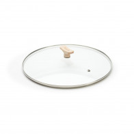 de Buyer Universeller Glasdeckel 20 cm mit Holzgriff