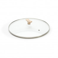 de Buyer Universeller Glasdeckel 24 cm mit Holzgriff