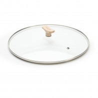 de Buyer Universeller Glasdeckel  32 cm mit Holzgriff