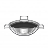 Rösle Moments Wok 28 cm inkl. Glasdeckel mit schwarzer Antihaftversiegelung ProPlex