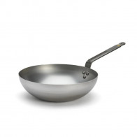 de Buyer Mineral B Bois New Wok 24 cm mit Griff aus Weißblech