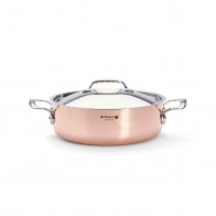 de Buyer  Prima Matera Kupfer-Bräter 24 cm / 3,1 L induktionsgeeignet - Edelstahlgussgriffe