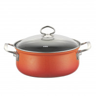 Riess Nouvelle Corall Kasserolle 24 cm / 4,0 L - Emaille