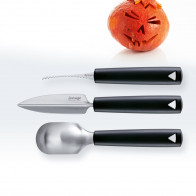 triangle tools Kürbis-Schnitz-Set 3-teilig - Edelstahl