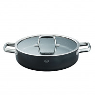 Rösle Ebonic Servierpfanne 28 cm mit Glasdeckel