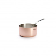de Buyer  Prima Matera Kupfer-Stielkasserolle 14 cm / 1,2 L induktionsgeeignet - Edelstahlgussgriff