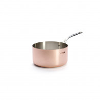 de Buyer  Prima Matera Kupfer-Stielkasserolle 16 cm / 1,8 L induktionsgeeignet - Edelstahlgussgriff