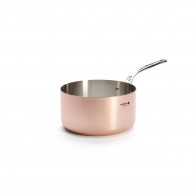 de Buyer  Prima Matera Kupfer-Stielkasserolle 18 cm / 2,5 L induktionsgeeignet - Edelstahlgussgriff