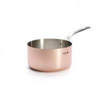 de Buyer  Prima Matera Kupfer-Stielkasserolle 24 cm / 6,0 L induktionsgeeignet - Edelstahlgussgriff