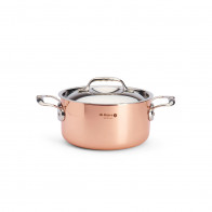 de Buyer  Prima Matera Kupfer-Bratentopf 16 cm / 1,8 L induktionsgeeignet - Edelstahlgussgriffe