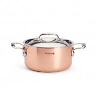 de Buyer  Prima Matera Kupfer-Bratentopf 24 cm / 5,4 L induktionsgeeignet - Edelstahlgussgriffe