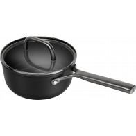 Zwilling Milano Stieltopf mit Glasdeckel Schwarz 18 cm - Aluminium