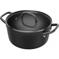 Zwilling Milano Kochtopf mit Glasdeckel 24 cm Schwarz - Aluminium