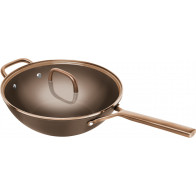 Zwilling Milano Wok mit Glasdeckel 30 cm Braun - Aluminium