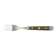 Güde Alpha Fasseiche Tafelgabel 12 cm - CVM-Messerstahl - Griffschalen Weinfass-Eichenholz