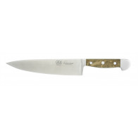 Güde Alpha Fasseiche Kochmesser 21 cm - CVM-Messerstahl - Griffschalen Weinfass-Eichenholz