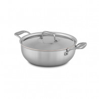 Falk Culinair Flandria Bräter konisch 28 cm / 4,55 L - Edelstahl-Mehrschichtmaterial mit Kupferkern