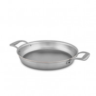 Falk Culinair Flandria Pfanne 32 cm mit Henkelgriffen - Edelstahl-Mehrschichtmaterial mit Kupferkern