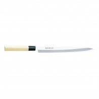 Global Bunmei Yanagi Sashimimesser 30 cm einseitig geschliffen - Cromova 18 Stahl - Griff Honokiholz