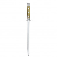 Güde Alpha Olive Wetzstahl 26 cm - CVM-Messerstahl - Griffschalen Olivenholz