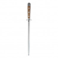 Güde Alpha Walnuss Wetzstahl 26 cm - CVM-Messerstahl - Griffschalen Walnussholz