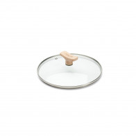 de Buyer Glas Deckel 20 cm mit Buchenholzknauf