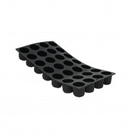 de Buyer Moulflex Silikonform für 28 geriffelte Mini-Bordelais - mit Antihaft-Eigenschaften