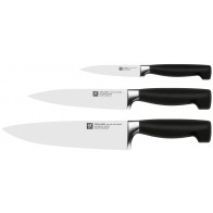 Zwilling ****VIER STERNE Spick-/Garniermesser 10 cm, Fleischmesser 16 cm & Kochmesser 20 cm Messerset 3-tlg.
