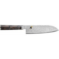 Miyabi 5000 MCD 67 Santokumesser 18 cm - Black Maple-Griff – ausbalanciert - MC66 - Braun