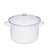 Riess Classic Weiß Fleischtopf 20 cm / 3,5 L - Emaille