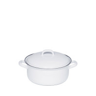 Riess Classic Weiß Kasserolle 12 cm / 0,5 L - Emaille
