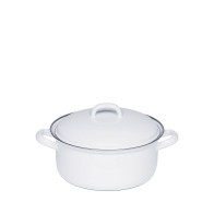 Riess Classic Weiß Kasserolle 14 cm / 0,75 L - Emaille