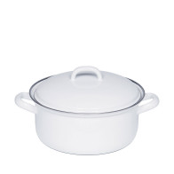 Riess Classic Weiß Kasserolle 20 cm / 2,0 L - Emaille